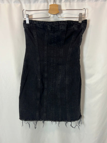 ZARA. Vestido denim palabra de honor. T M