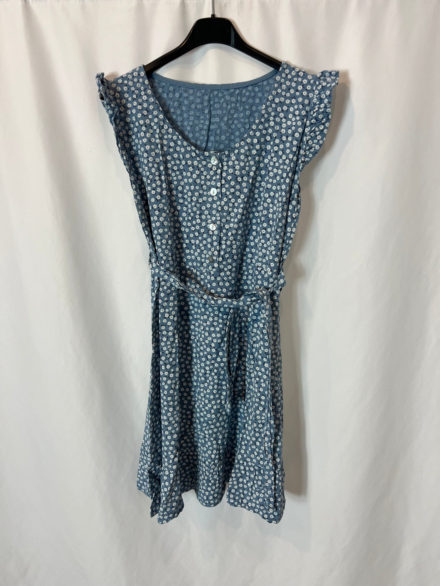 OTRAS. Vestido corto azul flores T.u(s/m)