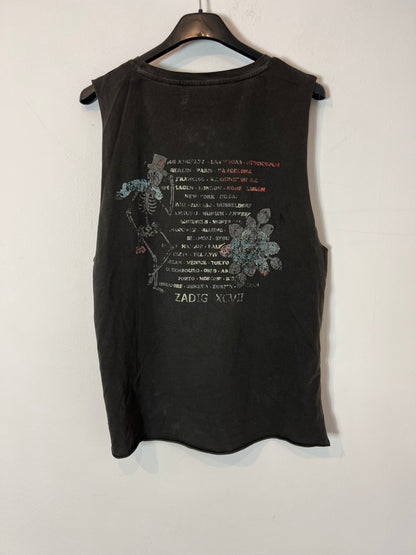 ZADIG &VOLTAIRE. Camiseta estampada sin manga. T S