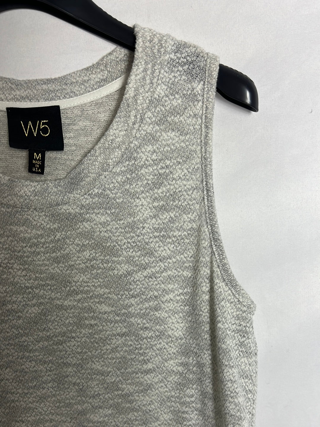 W5. Top doble textura gris jaspeado. T M