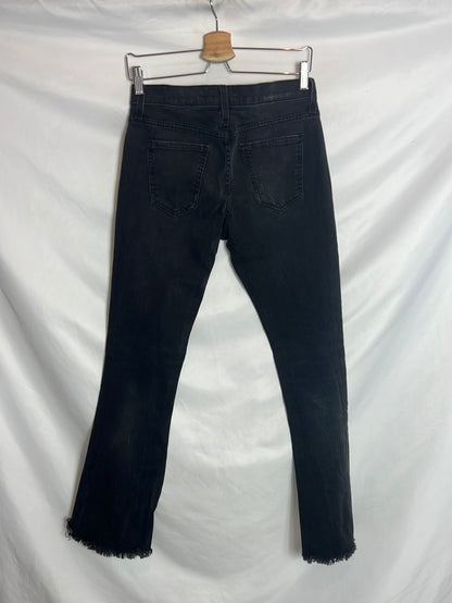 CURRENT ELLIOT. Denim negro flecos. T 38