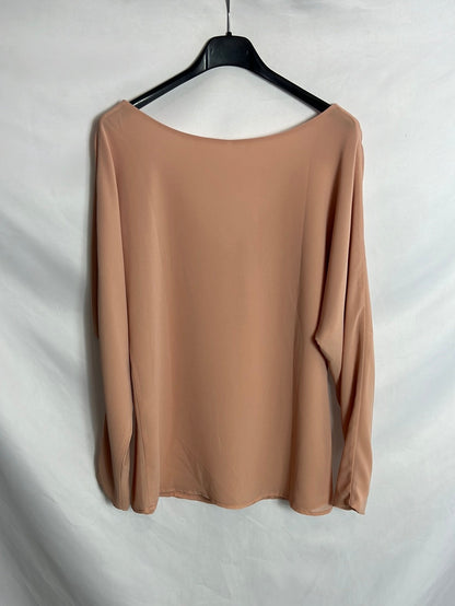 BIMANI. Blusa rosa escote espalda. T S