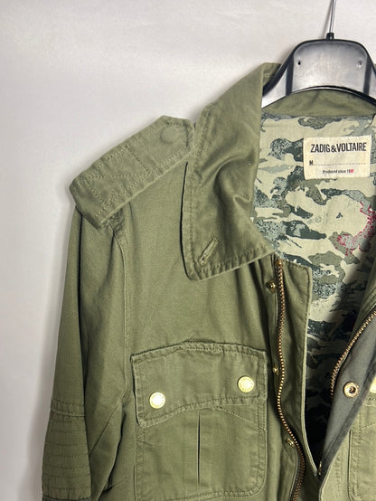 ZADIG&VOLTAIRE. Chaqueta verde bolsillos. T L