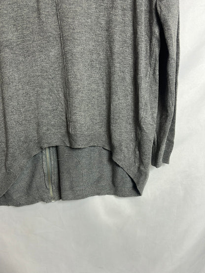 PRIMARK. Jersey gris cremallera T.42