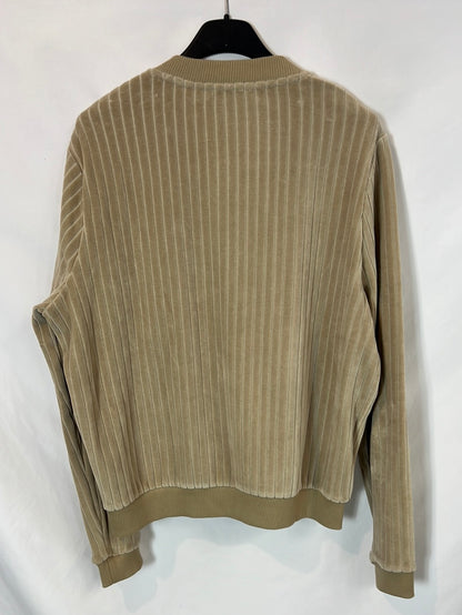 SEZANE. Bomber beige aterciopelada T.m