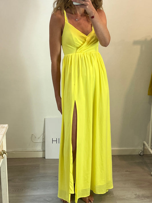 LOLA CASADEMUNT. Vestido amarillo T.36