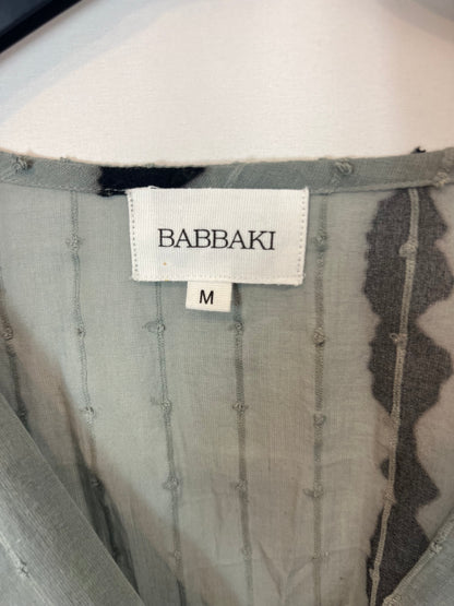 BABBAKI. Vestido largo estampado detalle fruncido. T M