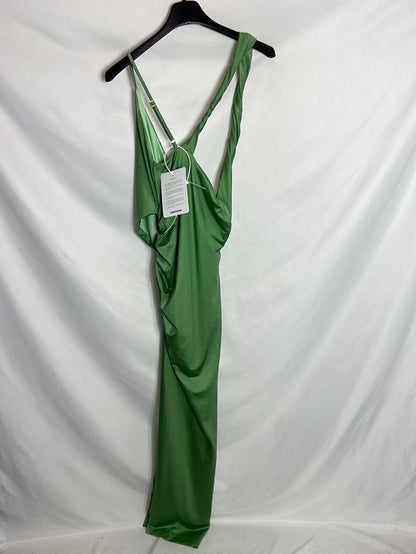 BAOBA. Vestido largo licra verde múltiplos ícono. T M