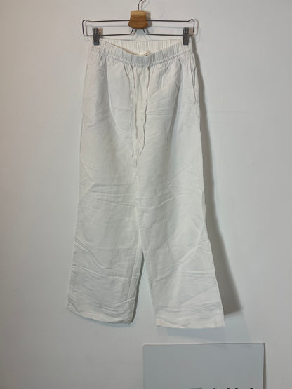 H&M. Pantalón lino blanco  T.s