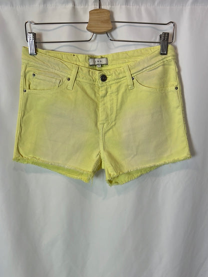 IRO. Denim short fluor efecto desgastado. T 27 (38 )