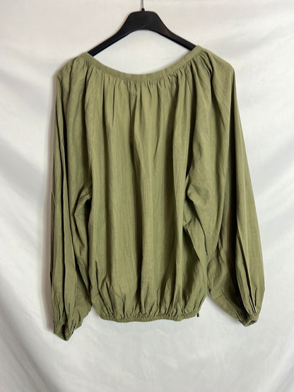 BAD HABITS. Blusa verde oversized . T XS