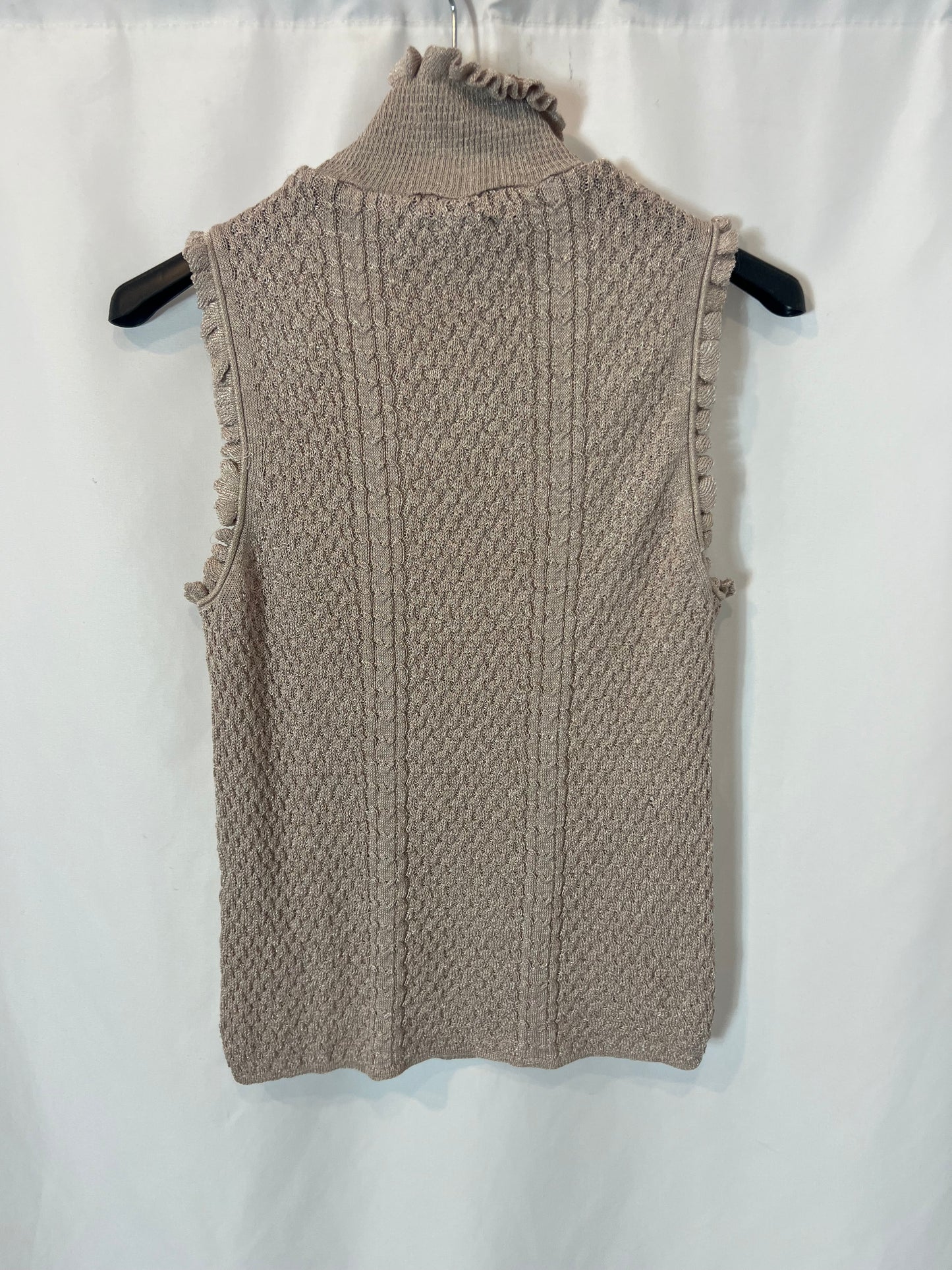 ZARA. Top beige encaje T.s