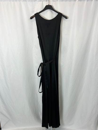 ATTICO. Vestido largo negro satinado  T.s/m