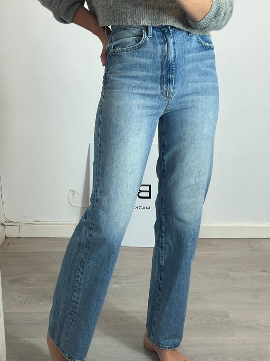 MOTHER. Pantalón denim ancho desgastado  T.25(34)