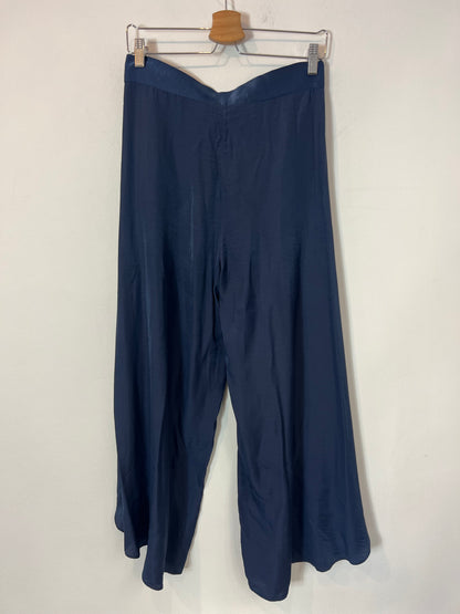 PEDRO DEL HIERRO. Pantalón azul fluido T.s