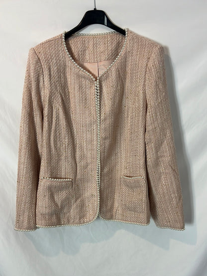 MIA DONNA. Chaqueta tweed perlas TU(L)