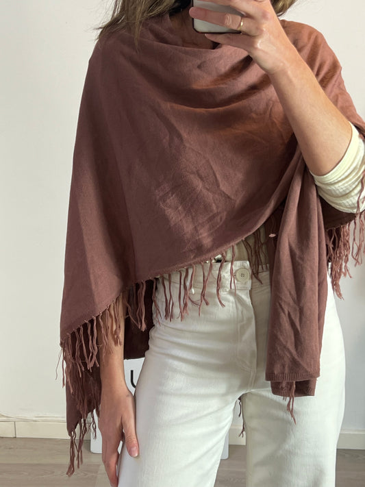 FOREVER21.Bufanda estilo poncho  nude T.M/L