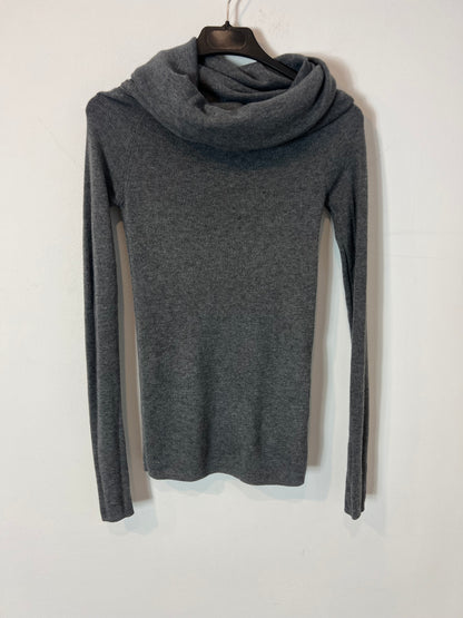 ZARA. Jersey gris cuello fluido T.s