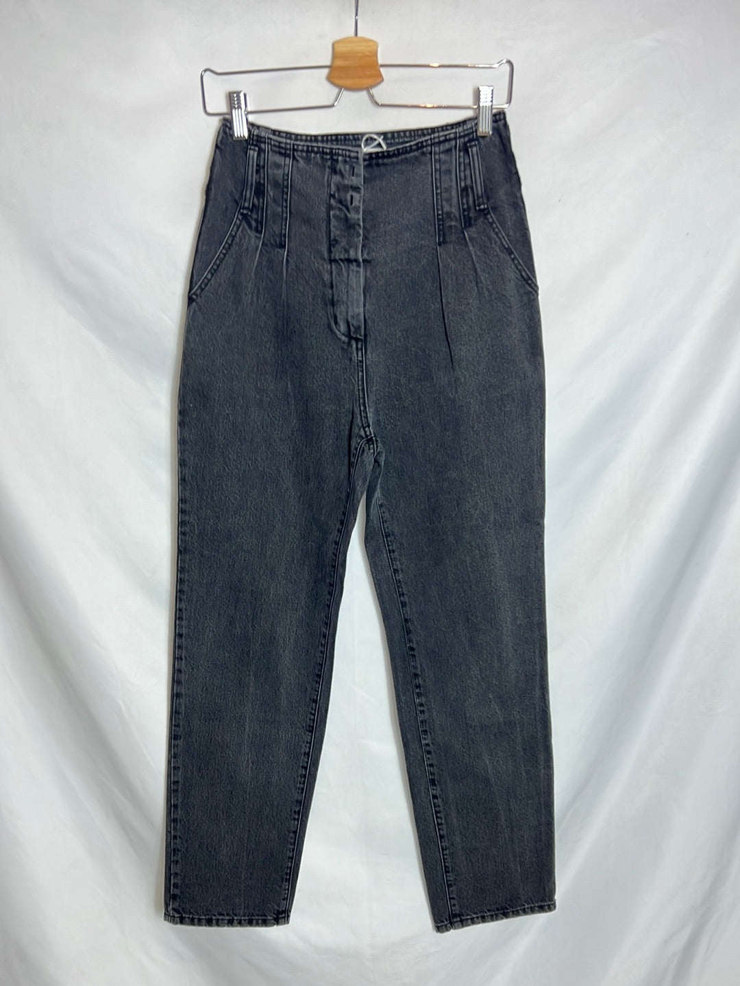 BA&SH. Denim gris oscuro cintura alta. T 1(S)