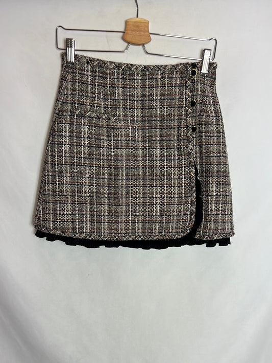 SANDRO . Falda tweed hilos brillo. T 1 (S)