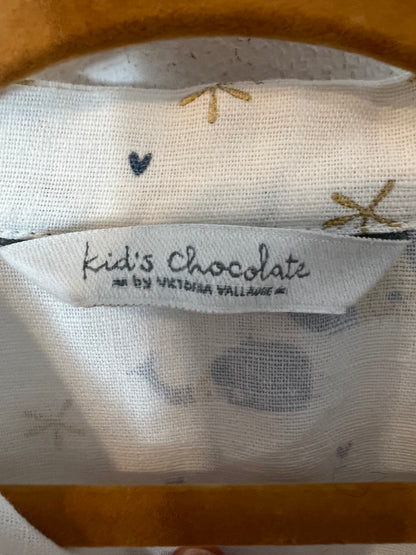 KIDS CHOCOLATE. Camisa blanca ballenas T.5 años