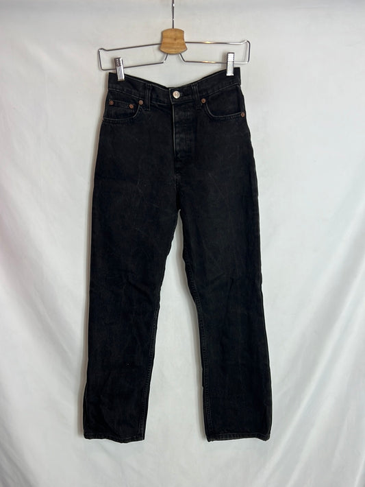 ZARA. Denim recto abotonado. T 34