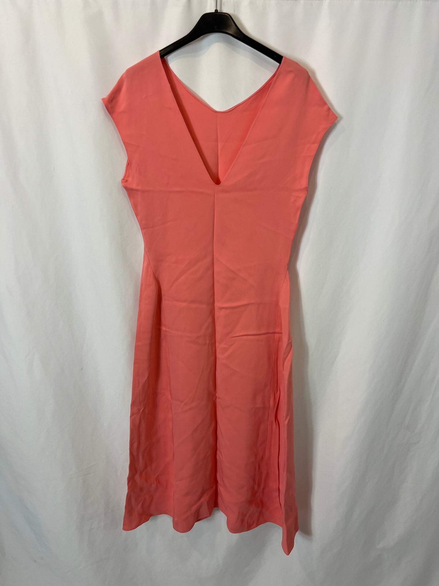 OTRAS. Vestido midi salmón T.u(m)