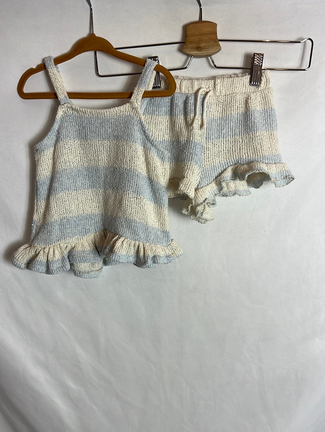 ZARA. Conjunto punto niña rayas. T 2-3 años