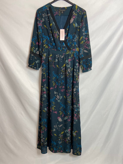 BANANA REPUBLIC. Vestido largo estampado flores  T. 00 PETITE (XS)