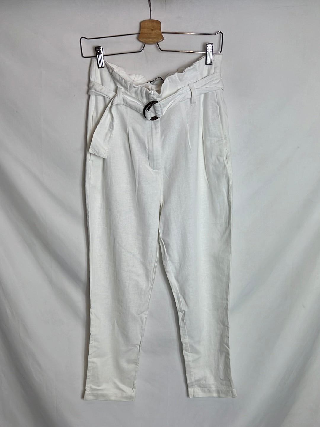 FIND. Pantalón blanco Lino. T XS