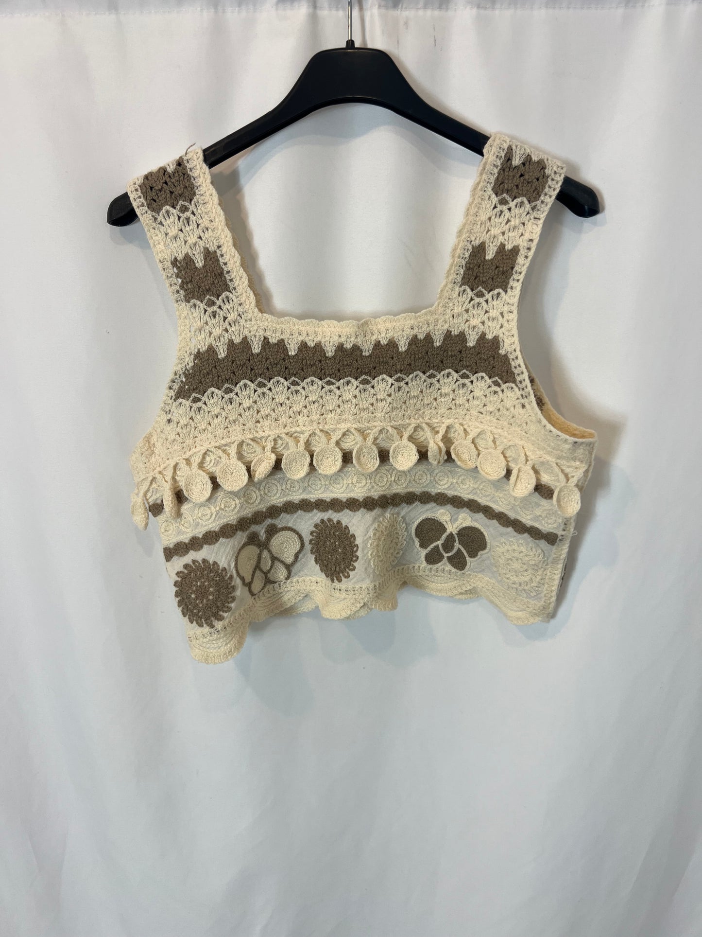 OTRAS. Top crochet bicolor. T S