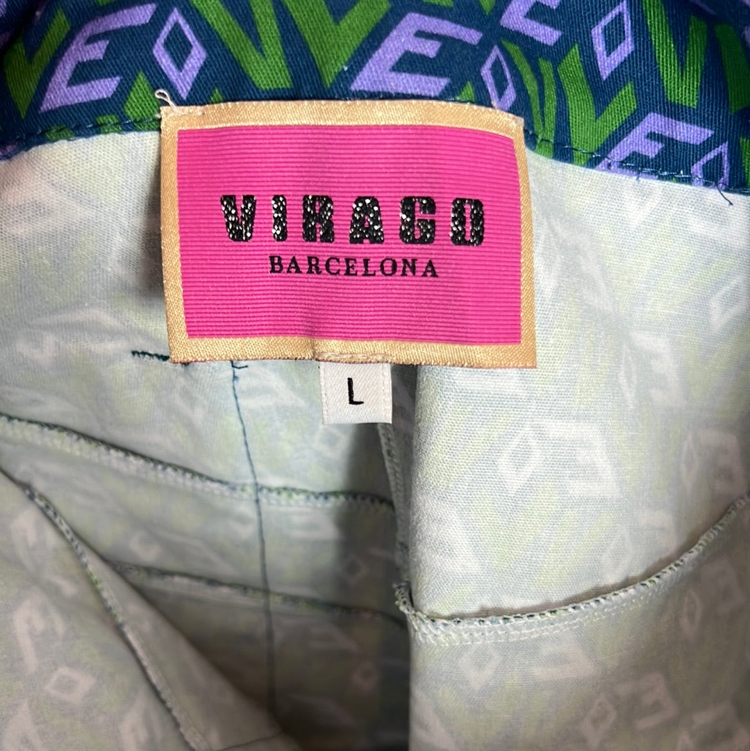 VIRAGO. Pantalón estampado letras. T L