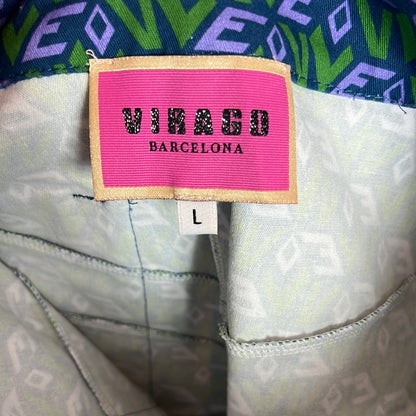 VIRAGO. Pantalón estampado letras. T L