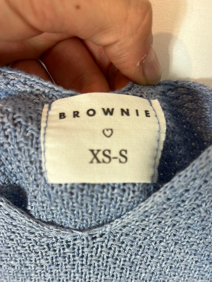 BROWNIE. Jersey azul hombros T.xs/s