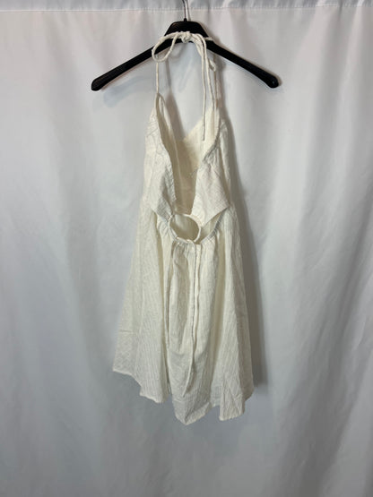 OTRAS. Vestido blanco corto plumeti  TU(xs)