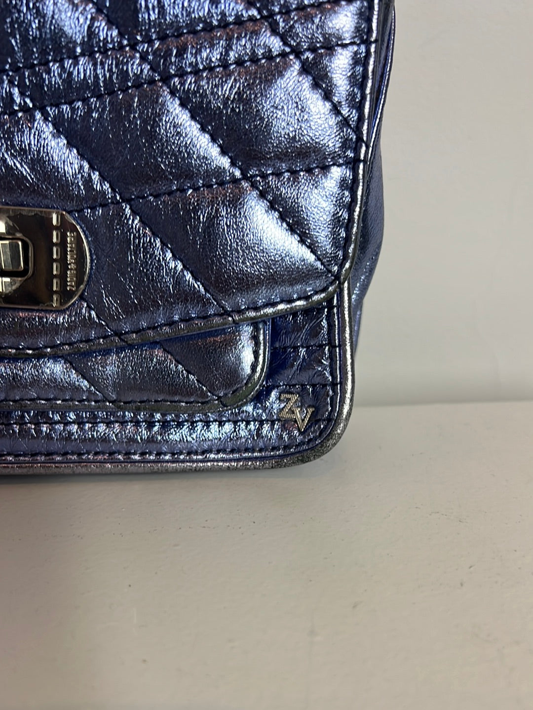 ZADIG&VOLTAIRE . Bolos mini azul metalizado (Tara)