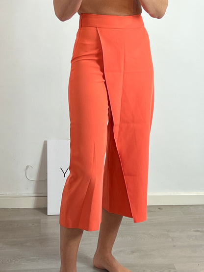 MAK BY MARISA ARACIL Falda pantalón midi naranja T.36