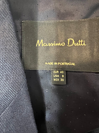 MASSIMO DUTTI. blazer azul lino  T.40