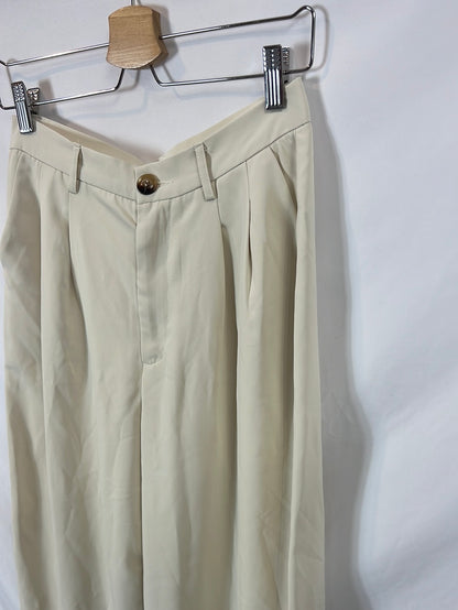 OTRAS.Pantalón beige pinzas T.m