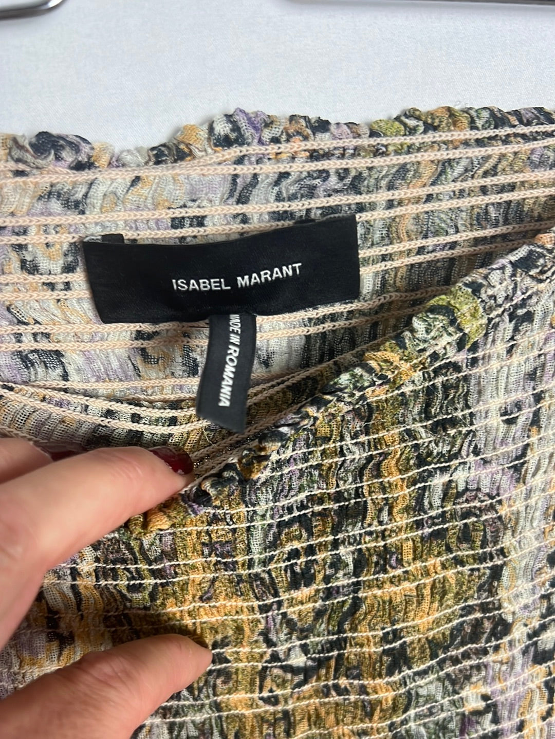 ISABEL MARANT. Falda/top estampado volantes. T 38 (Tara)