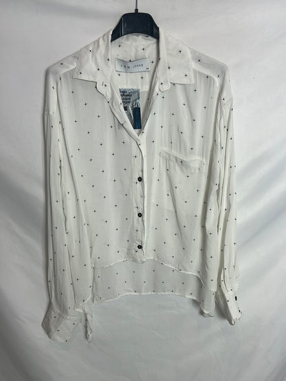 IRO. Blusa blanca estrellas T.34