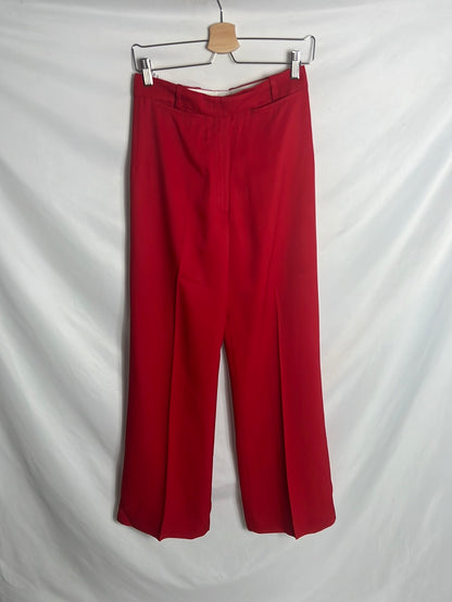 GOLDEN GOOSE. Pantalón rojo ancho. T S