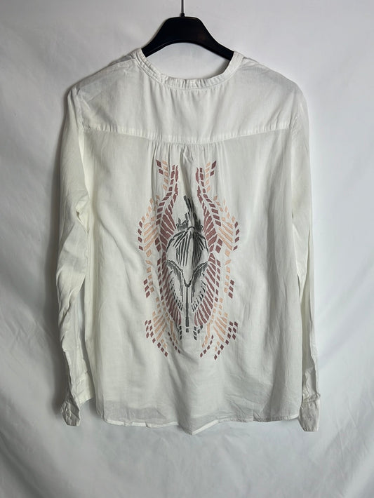 ZADIG&VOLTAIRE. Blusa blanca bordada T.s