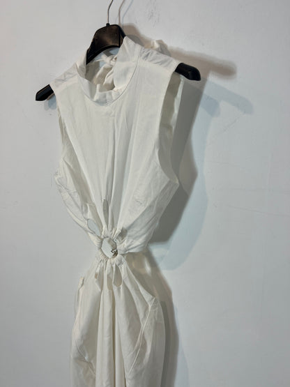 CHERLEY. Vestido mini blanco aberturas T.xs