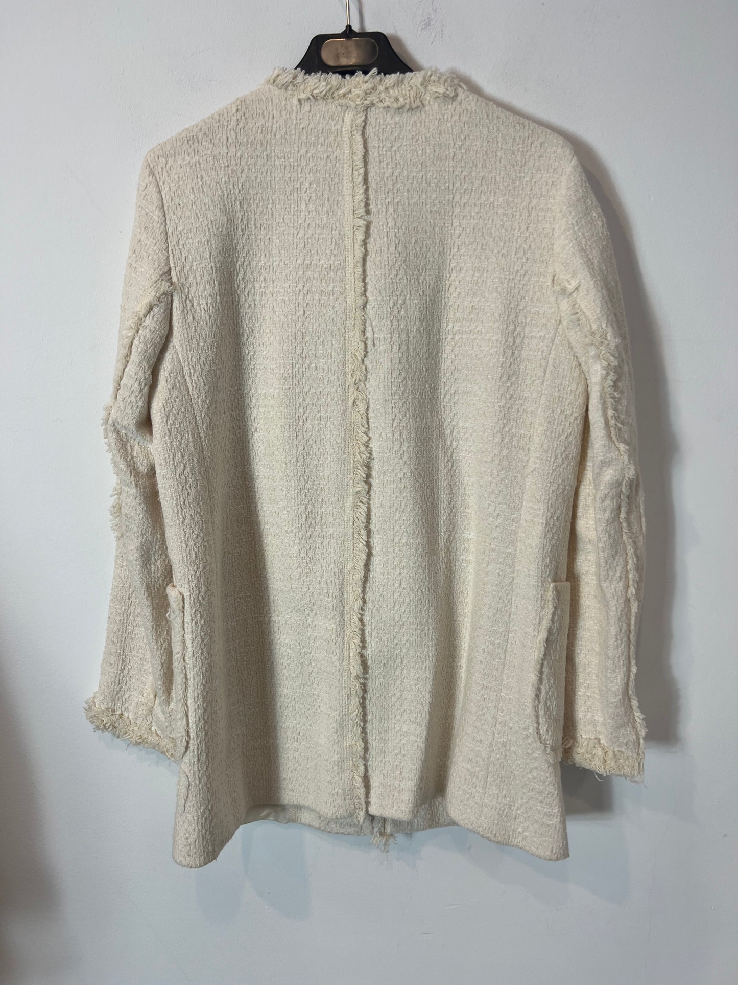 ZARA. Chaqueta beige tweed T.s