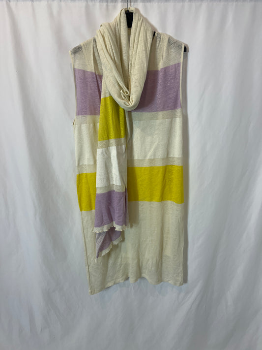 SITA MURT. Vestido lino colores con fular. T L