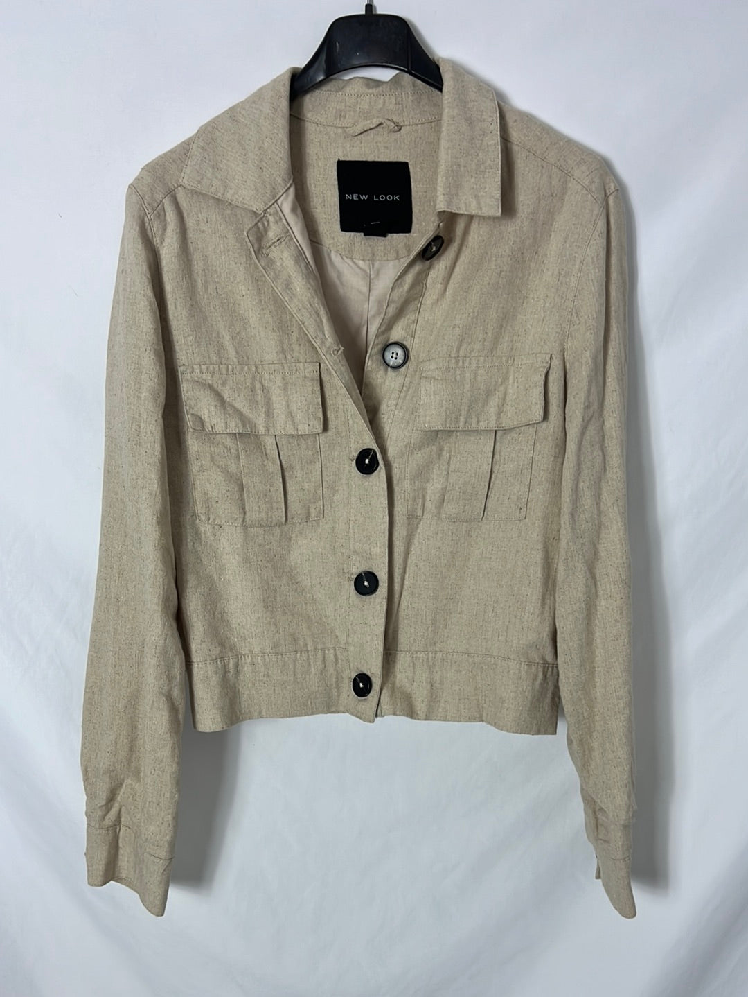 NEW LOOK. Chaqueta lino beige T.36