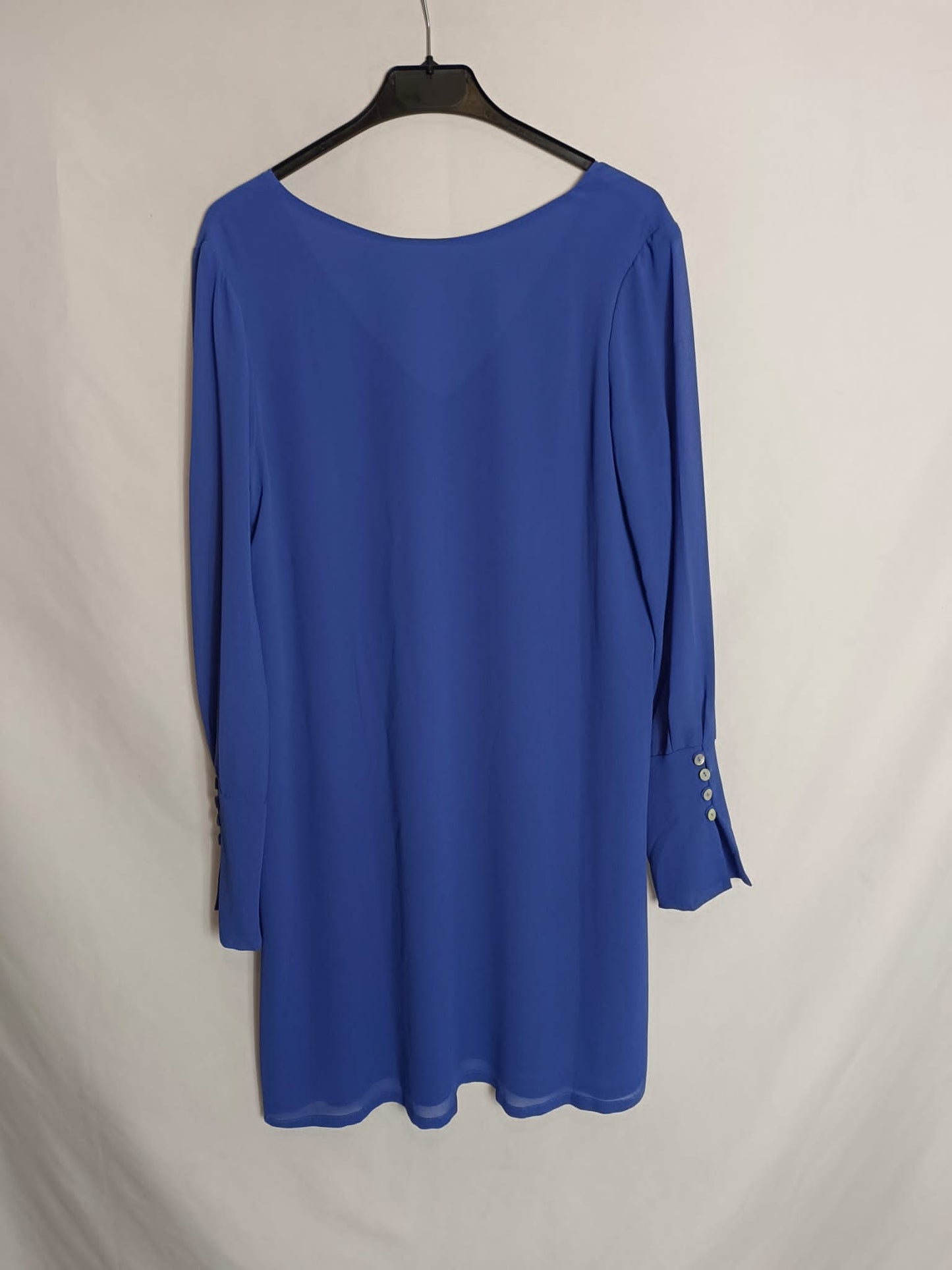 BIMANI. Vestido corto azul fluido T.m