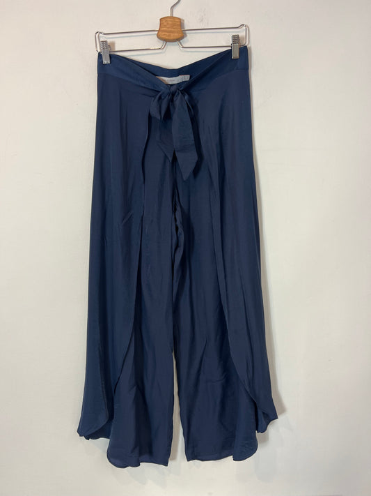 PEDRO DEL HIERRO. Pantalón azul fluido T.s