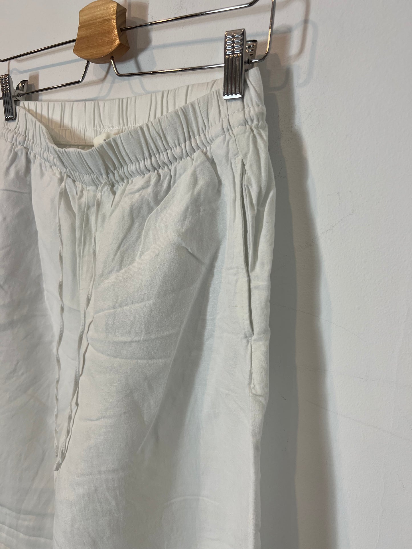 H&M. Pantalón lino blanco  T.s